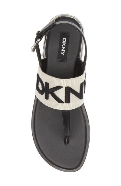 Shop Dkny Amber Slingback Sandal In Nax Natural/ Black