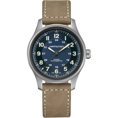 Hamilton Khaki Field Titanium Auto In Blue