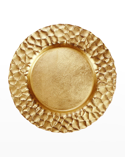 Shop Vietri Gold Honeycomb Charger Plate