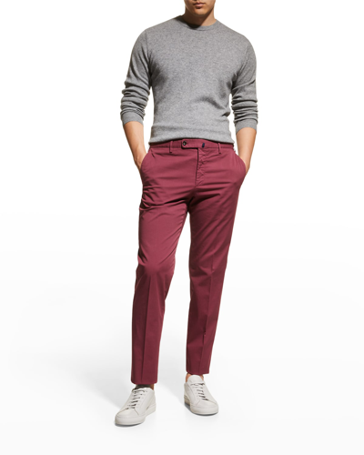 Shop Incotex Men's Tapered Cotton Pants In 126rosa Scuro