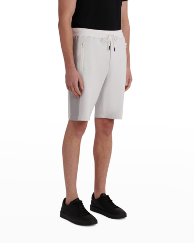 Shop Bugatchi Men's Double-sided Comfort Jogging Shorts In Chalk