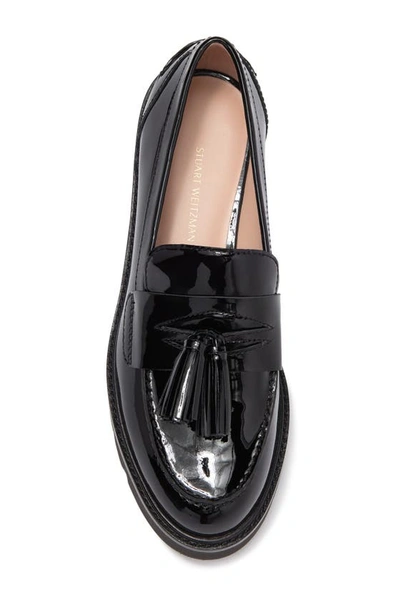 Shop Stuart Weitzman Adrina Tassel Loafer In Black