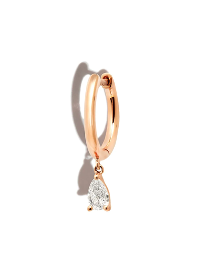 Shop Anita Ko 18kt Rose Gold Diamond Huggie Earring In Rosa