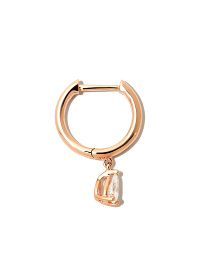 Shop Anita Ko 18kt Rose Gold Diamond Huggie Earring In Rosa