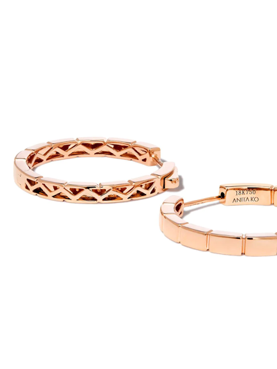 Anita Ko 18kt Rose Gold Bunny Hoop Earrings