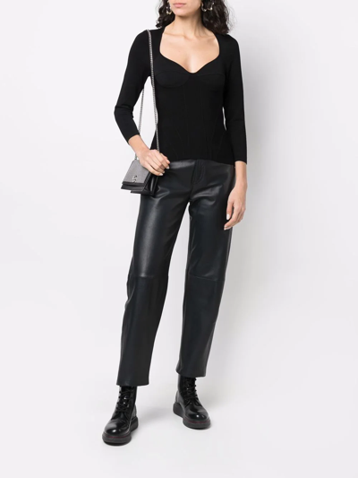 Alexander Mcqueen Inserted-bra Detail Top In Schwarz