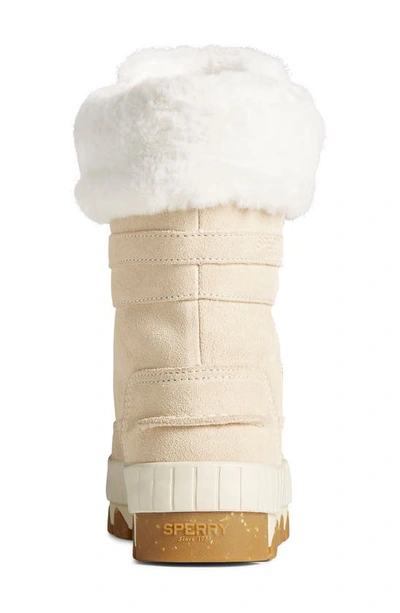 Shop Sperry Torrent Faux Fur Waterproof Boot In Ivory