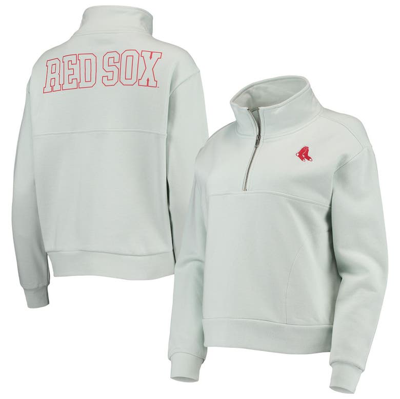 Shop The Wild Collective Light Blue Boston Red Sox Two-hit Quarter-zip Pullover Top