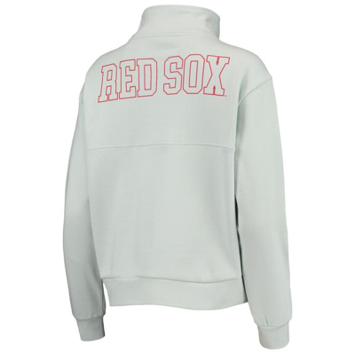 Shop The Wild Collective Light Blue Boston Red Sox Two-hit Quarter-zip Pullover Top