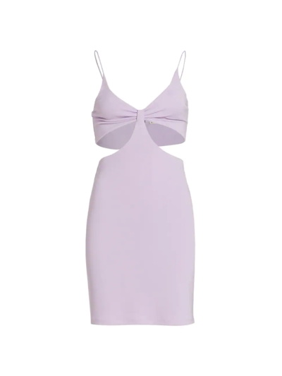 Shop Alice And Olivia Women's Havana Sleeveless Cut Out Minidress In Lavender