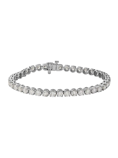 Shop Saks Fifth Avenue Women's 14k White Gold & 8 Tcw Diamond Tennis Bracelet