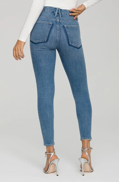 Good American Good Legs High Waist Ripped Crop Skinny Jeans In Blue617 |  ModeSens
