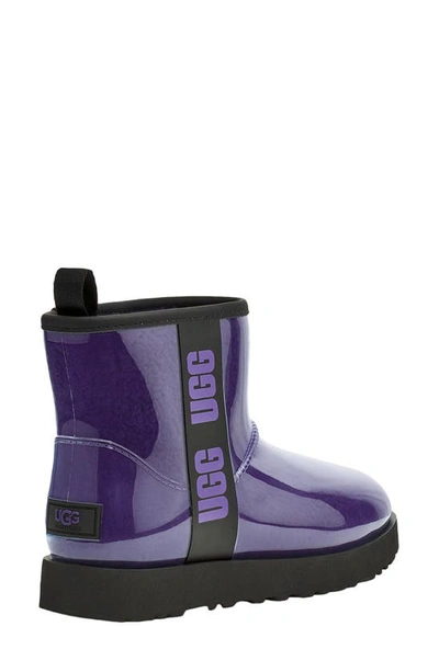 Shop Ugg ® Classic Mini Waterproof Clear Boot In Violet Night / Black