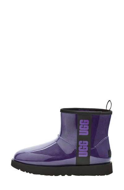 Shop Ugg ® Classic Mini Waterproof Clear Boot In Violet Night / Black