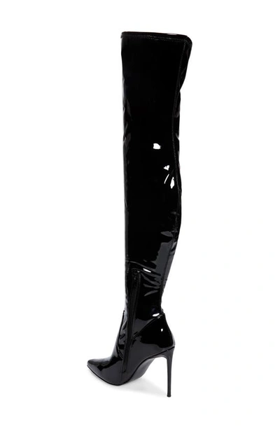 Shop Steve Madden Viktory Over The Knee Boot In Black Patent