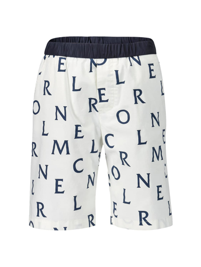 Shop Moncler Kids Shorts For Boys In White