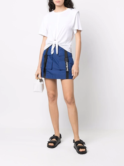 Shop Love Moschino High-waisted Cargo Skirt In Blau
