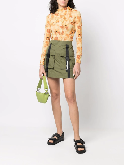 Shop Love Moschino Pocket-detail Mini Skirt In Grün