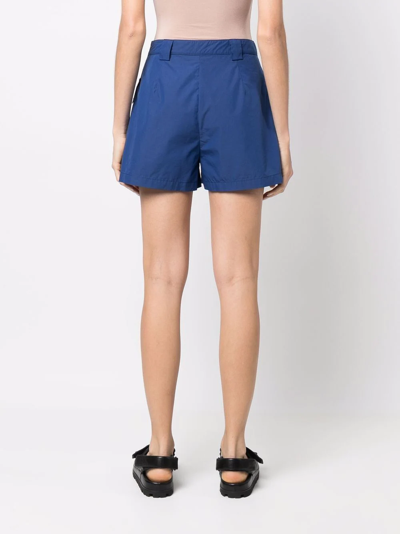 Shop Love Moschino High-waisted Cargo Shorts In Blau