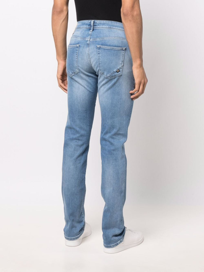 Shop Incotex Mid-rise Slim-cut Jeans In Blau