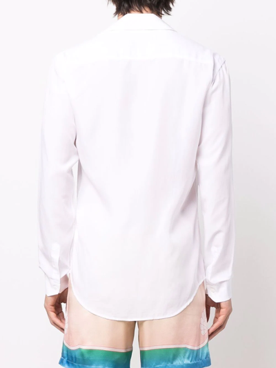 Shop Costumein Adam Button-up Shirt In Weiss