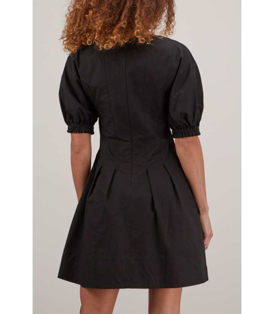 Shop Proenza Schouler White Label Cotton Linen Mini Dress In Black