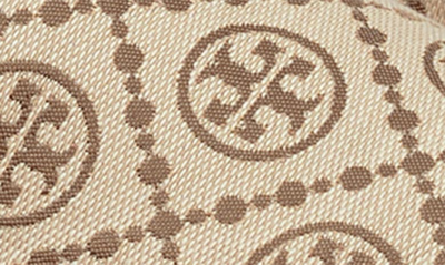 Shop Tory Burch T Monogram Platform Espadrille In Hazel Logo Jacquard/ New Ivory