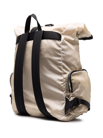 Dsquared2 Logo-print Buckled Backpack In Nude