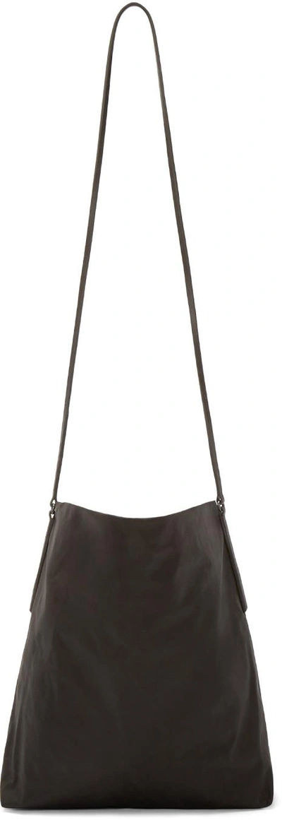 Shop Rick Owens Grey Big Adri Shoulder Bag