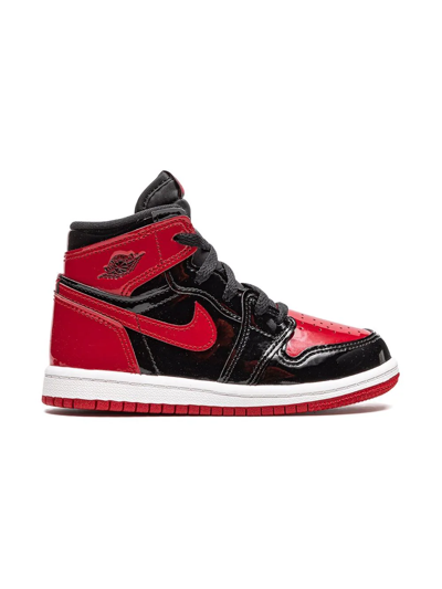 Jordan Air  1 Retro High Og "bred Patent" Sneakers In Black