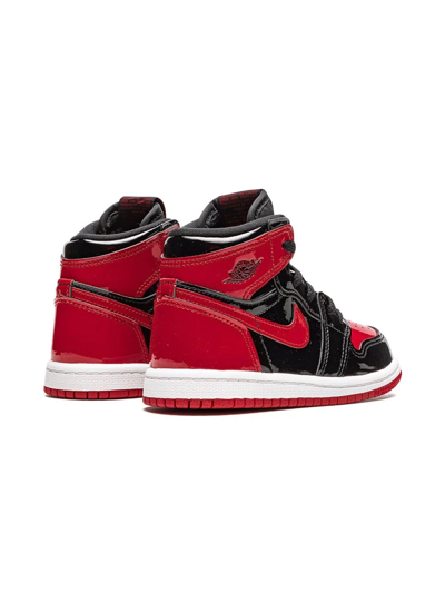 Jordan Air  1 Retro High Og "bred Patent" Sneakers In Black
