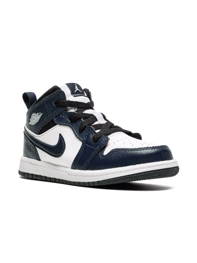 Shop Jordan 1 Mid "armory Navy" Sneakers In Blue