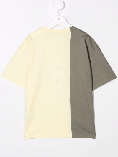 Shop Mm6 Maison Margiela Logo-print Short-sleeved T-shirt In Yellow