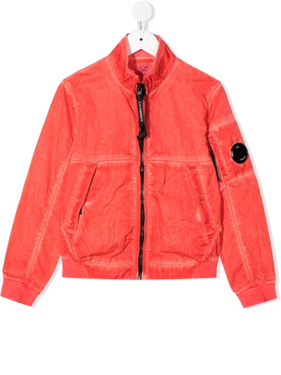 Shop C.p. Company Zip-through Bomber Jacket In Red