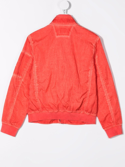 Shop C.p. Company Zip-through Bomber Jacket In Red