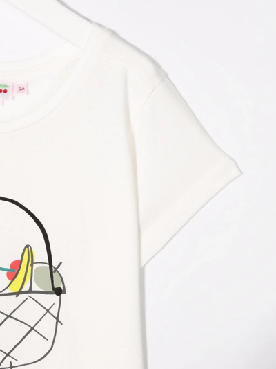 Shop Bonpoint Fruit Basket-motif Cotton T-shirt In White