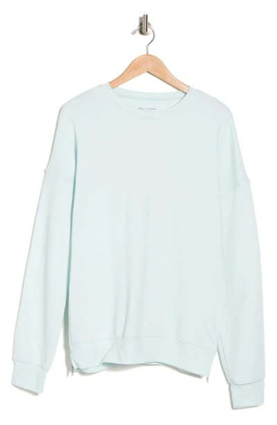 Shop Bella Plus Canvas Bella+canvas Side Zip Sweatshirt In Ice Blue