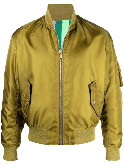 Shop Versace Men's Green Polyamide Outerwear Jacket