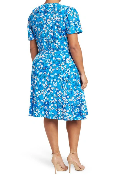 By Design Ruffle Floral Wrap Dress In Mitsy Ditsy