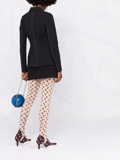 Marine Serre Moon Stirrup Leggings In Beige