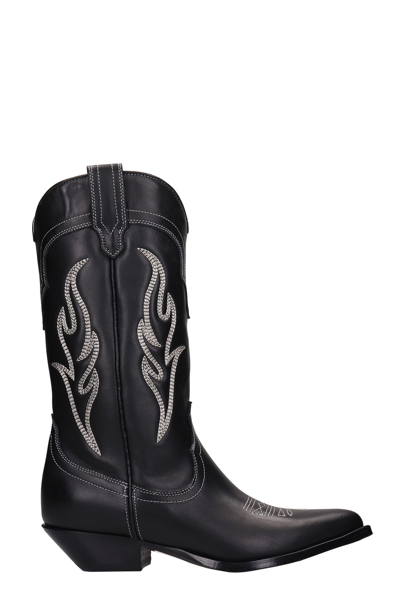 Shop Sonora Santafe Texan Ankle Boots In Black Leather