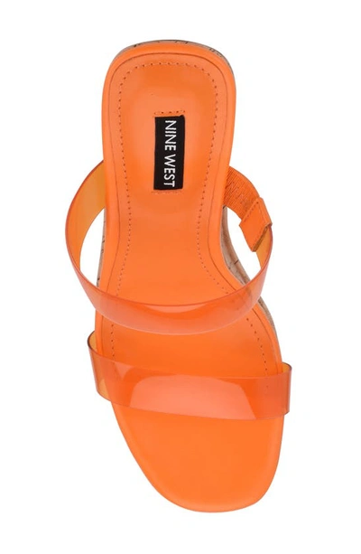 Shop Nine West Rapps Platform Wedge Sandal In Orange