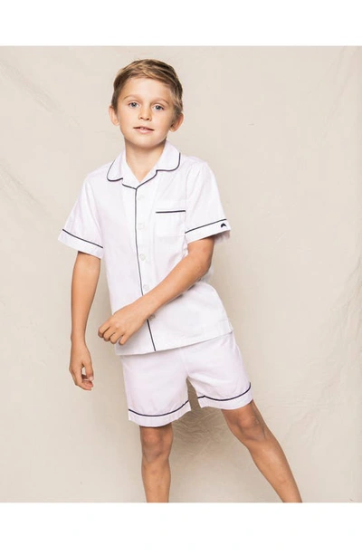 Shop Petite Plume Kids' Short Two-piece Pajamas In White