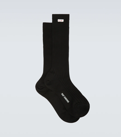 Shop Raf Simons Cotton Socks In Black