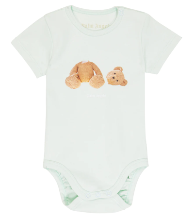 Shop Palm Angels Baby Set Of 2 Bear Cotton Bodysuits In White
