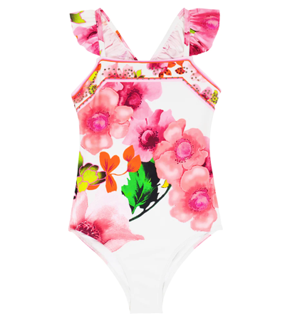 Shop Camilla Floral Embellished Swimsuit In Pretty As A Poppy