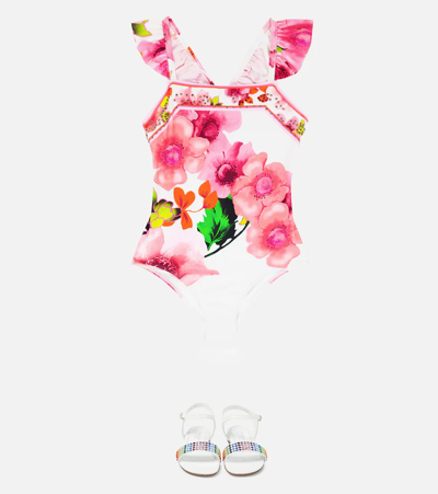 Shop Camilla Floral Embellished Swimsuit In Pretty As A Poppy