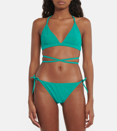 Isabel Marant Solange Bikini Top In Green