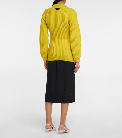 Prada Wool Sweater In Limone