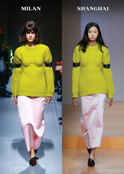 Prada Wool Sweater In Limone